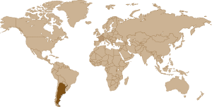 l'Argentine sur une carte
